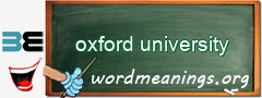 WordMeaning blackboard for oxford university